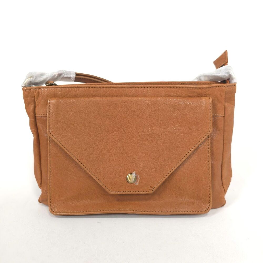 LUXEORIA Women's UNISEX New Crossbody Bag Brown Genuine Leather HANDMADE